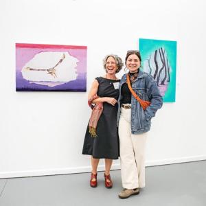 Deirdre Murphy, professor of art, architecture, and design, with Holly Fasching '26