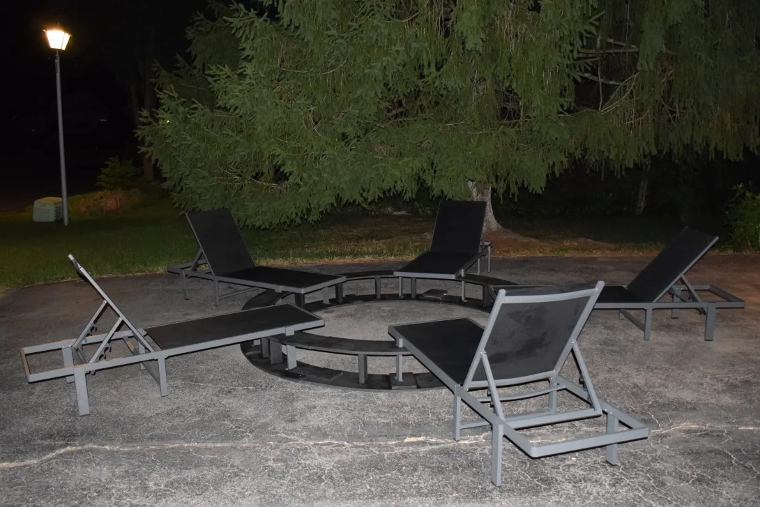 Mallory Kimmel's Communal Rest is a piece of macro furniture to accommodate and normalize people gathering in person to rest together in public. 